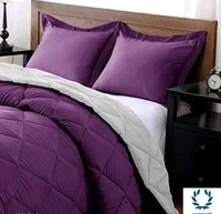 Elegant 200 GSM Microfibre Comforter Siglh. Bed for Winter | Luxurious Quilt Blanket Double Bed | Soft Microfiber Qulits AC Comforters | Size 90X60 Inch Purple - Free Size, Purple, Cotton, Pack of1